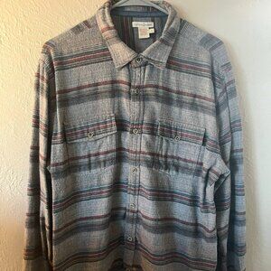 Grey Carbon 2 Cobalt Buttondown Flannel